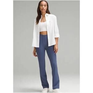 NEW Lululemon Smooth Fit Pull-On High Rise Athleisure Workwear Trouser Blue Sz 4